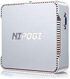 NiPoGi Mini PC, 8GB RAM DDR4/256GB M.2 SSD Celeron J4125 Small Office Desktop PC Windows 10 Pro, Micro PC Support 4K UHD@60Hz, Gigabit Ethernet, Dual Band WLAN, Dual HDMI+1X VGA Triple Display