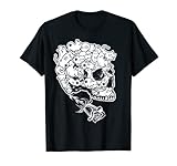 T-Shirt mit Totenkopf-Motiv, Halloween-Kostüm, Totenkopf, Katze T-S