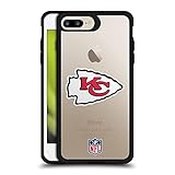 Head Case Designs Offizielle NFL Kansas City Chiefs Logo Schwarz Stossfeste Doppelschutzhülle für Apple iPhone 7 Plus/iPhone 8