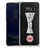 DeinDesign Hard Case kompatibel mit Samsung Galaxy S8 Plus Duos Schutzhülle weiß Smartphone Backcover Eintracht Frankfurt Pokal Offizielles Lizenzproduk