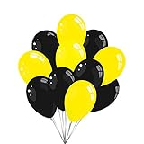 30 Luftballons, je 15 Stück pro Farbe - in verschiedenen Farben - 100% Naturlatex & 100% biologisch abbaubar - twist4 (schwarz / gelb)