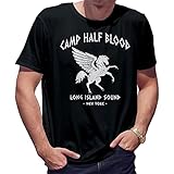 Camp Half-Blood Percy Jackson Inspired PJO Heroes of Olympus Herren schwarz T-Shirt Size S