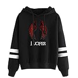 Hot TV Serie Lucifer Season 5 Print Hoodies Damen/Herren Langarm Pullover Sweatshirts Harajuku Casual Hooded Gr. 38, Black