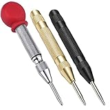 3 stücke federbelastete automatische loch punchmarker scriber für holz metall kunststoff autofenster puncher breaker tool- chrom plattiert mit griff rutschfest einstellb