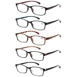 Lesebrille 5er Pack Fashion Federscharnier Lesebrille Herren & Damen bequeme Lesebrille zum L