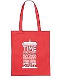 clothinx Wibbly Wobbly Timey Wimey Stuff | Time Stuff Serien Zeitreise Text-Design in Form einer Notruf-Zelle | Perfekt Für Begleiter und Fans des Doktors Stoff-Tasche R