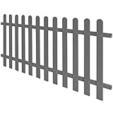 vidaXL Lattenzaun Gartenzaun Friesenzaun Zierzaun Zaun Zaunlatte Vorgartenzaun Beetumrandung Beeteinfassung Balkonbrett WPC 200x80