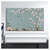 NAKAN Schutzhülle für TV Innen Staubdicht TV-Abdeckung Vögel Blume Muster 19-65 Zoll TV-Displayschutz für LED, LCD, OLED-Flachbildschirm, Rustikale Dekoration(Size:32in,Color:4)