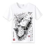 EDMKO Jujutsu Kaisen Herren T-Shirt 3D Gojo Satoru Drucken Kurze Hülsen Personalisierter Kurzarm Abenteuer Animation Damen Kurzarmshirt,XL