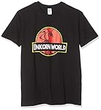 T-Shirt (Unisex-L) Unicorn World (Black)