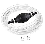 Manuelle Transfer-Siphon-Pumpe für Benzin-Öl-Wasser-Kraftstoff, manuelle Kraftstoff-Siphon-Pumpe für SUV MPV-Rasenmäher-Aquarien mit 2 Poweka-S