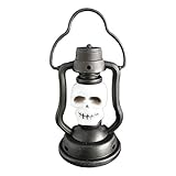 SweetWU Halloween Kerosin Kürbis Skelett Kopf Laterne hängendes elektrisches Nachtlicht - 1