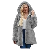 NONGFUSHANQUAN Damen Parka, Winterjacke in Mehreren Farben, gefütterter Wintermantel mit Kapuze, kuschelig weiche & warme Winter-M
