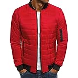 ZDDHOODY Winterjacke Herren Parka Daunen Jacke Parka Stehkragen Reißverschluss Winter Jacke Warmer Übergangsjacke Outdoorjacke Windjacke Windbreaker Freizeitjacke Leicht Puffer Jacke Softshelljack