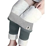 Hose Fleece Damen Gefüttert Warm Frauen Super Dicke Strumpfhose Warme Leggings Thermoleggins Jogginghose Thermo Freizeithose Winter Thermal Pants Fleece Sweatpants Lange Elastische Yog