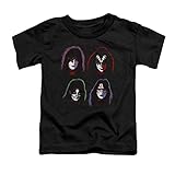 Kiss - Kleinkind Solo Heads T-Shirt, 4T, Black