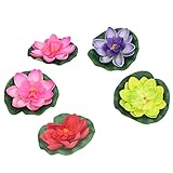 5Pcs Künstlicher Schaum Lotus Künstliche Schwimmpflanzen Seerosenblätter Dicke Attraktive Dekorative Shooting Requisiten fü