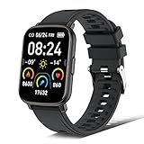 Smartwatch, 1,69 Zoll Touchscreen Smart Watch für Damen Herren Armbanduhr mit Fitnessuhr Pulsuhr Schlafmonitor IP68 Wasserdicht Sportuhr Schrittzähler Uhr Fitness Tracke mit Uhren für iOS