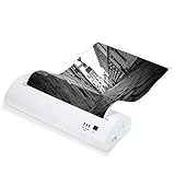 Fesjoy Thermodrucker, A4, 210 mm, Mini-mobiler Fotodrucker, 203 dpi, BT, USB-Anschluss, mit 1 Rolle Thermopapier, unterstützt Drucken von PDF-Dateien, Webseite, Vertrag, kompatibel mit Window