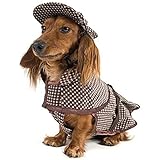 DELIFUR Hunde-Detektivkostüm, Sherlock Holmes, Hundekostüm, Detektiv-Hunde, Größe M