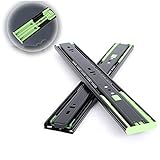 CRCR 2X Vollauszüge Schubladenschienen mit Kugellager, Schwere Führungen mit Dämpfung 3 Falten Schubladenführungen Schienen Für Schub