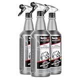 ferdotec® Spezial Felgenreiniger (3 x 1 L) kraftvoll und säurefrei | Autofelgenreiniger mit Wirkindikator für Alufelgen, Stahlfelgen, polierte, verchromte, Matte Felgen | Premium Felgenpfleg