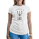 Lucifer Morningstar TV Show Lux Nightclub Los Angeles Tom Ellis Damen Weißes T-Shirt Size XL