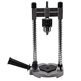 BohrmaschinenstäNder,BohrstäNder Multifunktions-elektrischer Bohrgerät-Unterstützung Universal-Micro-elektrischer Bohrer-Hammerhalter mit Spannfutter-Bohrer-Halter-Standbohrung (Color : Black)