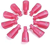 Nagellackentferner, 10 Stück Acryl Nail Art Clip Kunststoff Werkzeug für N