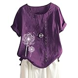 UJSQNDG Tuniken Damen Sommer Tunika lang damenshirts lässig Langarm lose Pullover Rollkragen rosa v Ausschnitt Damen Oberteil floryday Pullover Damen Sommer Oberteile Damen damenblusen große größ