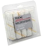 ProDec Advance ARRE022 10 Pack 4' Short Pile Microfibre Paint Rollers for Emulsion, Gloss, Satin, Woodstains and Varnishes Farbroller Set Mini, weiß