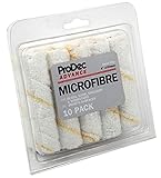 ProDec Advance ARRE022 10 Pack 4' Short Pile Microfibre Paint Rollers for Emulsion, Gloss, Satin, Woodstains and Varnishes Farbroller Set Mini, weiß