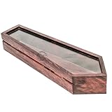 Hind Handicrafts Mehrzweck-Aufbewahrungsbox aus Holz, handgefertigt, für Schmuck, Krawatten, Manschettenknöpfe, mit Glas/geschnitztem Deckel für Männer und Frauen - B