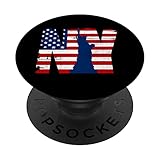 Vintage New York City USA Flag Graphic Tees, New York City PopSockets mit austauschbarem PopGrip