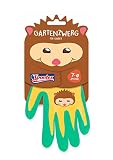 Spontex Gartenzwerg Handschuhe, Gartenhandschuhe für Kinder, ideal für das Spielen und Arbeiten im Garten, mit Nitrilbeschichtung, Igelmotiv, 1 Paar, 7-8 J
