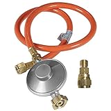 Outdoorchef Grill Gasdruckregler 50mbar– Druckminderer für einfache Selbstmontage – Gasschlauch + Druckregler + Adapter für Gasg