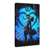Roxas Kingdom Hearts Leinwand-Poster, Schlafzimmer, Dekoration, Sport, Landschaft, Büro, Raumdekoration, Geschenk, Rahmen, 20 x 30