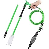 LIANGPIN Aquarium Mulmsauger, Aquarium Zubehoer Sauger für Sand Reinigung, Schnellen Wasserwechsel & Bodenreiniger. Fish Tank Siphon Pumpe mit Durchflussregler, Schlauchklemme und Fischschutzg
