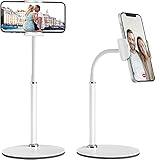 SHAWE Handy Ständer, Verstellbare Tisch Handy Halterung Multi-Winkel Handy Halter Ständer für iPhone12 11 Pro Xs Max, Samsung, Huawei usw (Weiß)