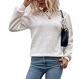 ZYYM Damen Pullover Lässiges Pulli Sweater Lange Ärmel Strickpullover Rundhals Langarm Jumper Tops Damen Winter Elegant Grobstrickpullover Langarm Lose Pulli Oberteile Mode Pullover Strickp