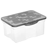 Rotho Ranger Aufbewahrungsbox 4,2l mit Deckel, Kunststoff (PP) BPA-frei, anthrazit, A5/4,2l (26,5 x 19,0 x 12,5 cm)