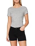 Vero Moda NOS Damen Vmhot Seven Nw DNM Fold Mix Noos Shorts , Schwarz (Black) , L