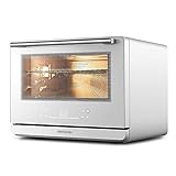 DERUKK-TY Toasterofen 26L Elektrischer Dampfbackofen Backautomat Automatischer Brotkuchen Pizzaofen mit automatischer Reinigung und Sterilisation 220V Halogenö