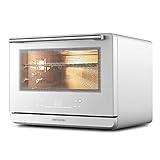 DERUKK-TY Toasterofen 26L Elektrischer Dampfbackofen Backautomat Automatischer Brotkuchen Pizzaofen mit automatischer Reinigung und Sterilisation 220V Halogenö