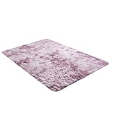 HSKB Flauschiger Hochflor Shaggy Teppich Weich Flauschig Wohnzimmer Spielmatte Rutschfest Kriechende Matte für Wohnzimmer/Schlafzimmer Kinderzimmer oder Flur Läufer (120x60cm) (Pink)