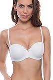 LASCANA Damen Multiway Push-Up BH mit abnehmbaren Trägern, Weiß (Creme 000), 80A (Herstellergröße:80A)