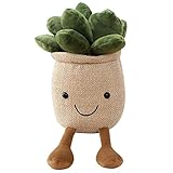 JINGLING Sukkulenten Plüschtiere, Simulation Kaktus Pflanzen Stofftiere, Plüsch Topf Sukkulenten Puppen, Entzückend Und Weich, Geschenk Für Kinder/Freunde/Familien - 23CM