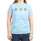 CafePress Quilter's Star Block T-Shirt mit Rundhalsausschnitt Gr. M, hellb
