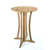 ROG garden-line TL8120: Teak BAR-Tisch Gin Fizz 90', RUND, KLAPPBAR