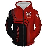 GOSUCPO Herren Hoodie Ca-di.llac 3D-Druck Pullover T-Shirt Shorts Hose Unisex Strickjacke Reißverschlussjacke Lässiger Pullover Kapuzen-Baseballoberteil Passen/A/L